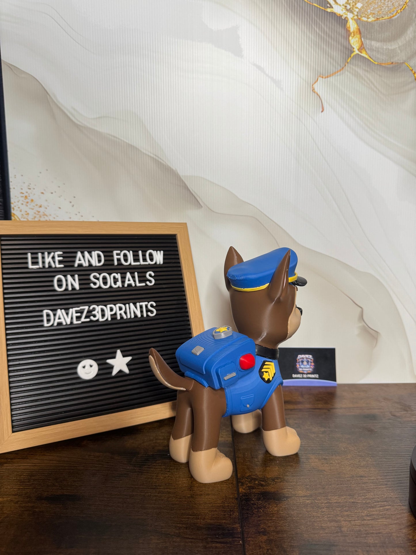 Chase Paw Patrol 3D Printed Figurine