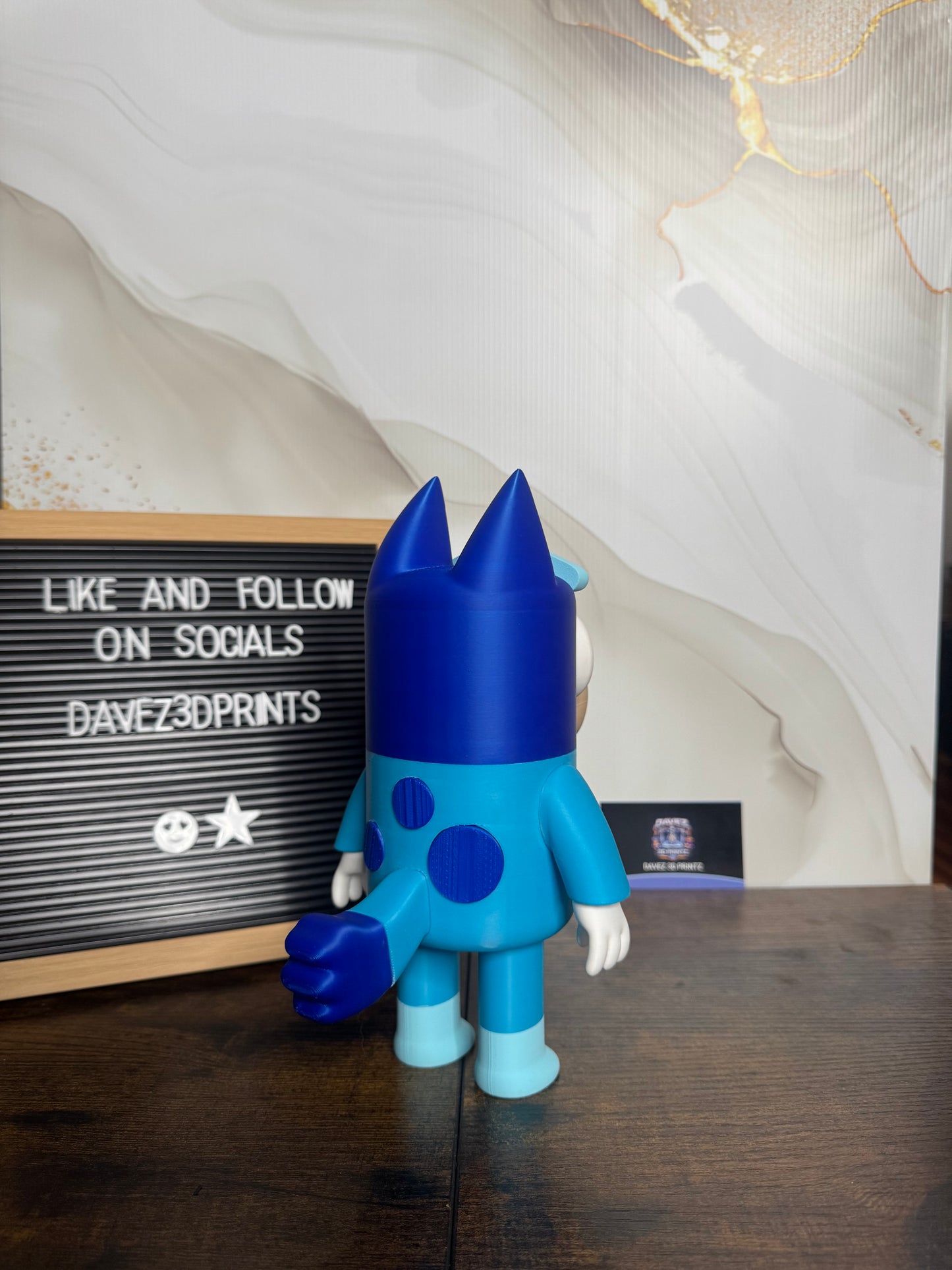 Blue Character Figurine – 3D Printed
