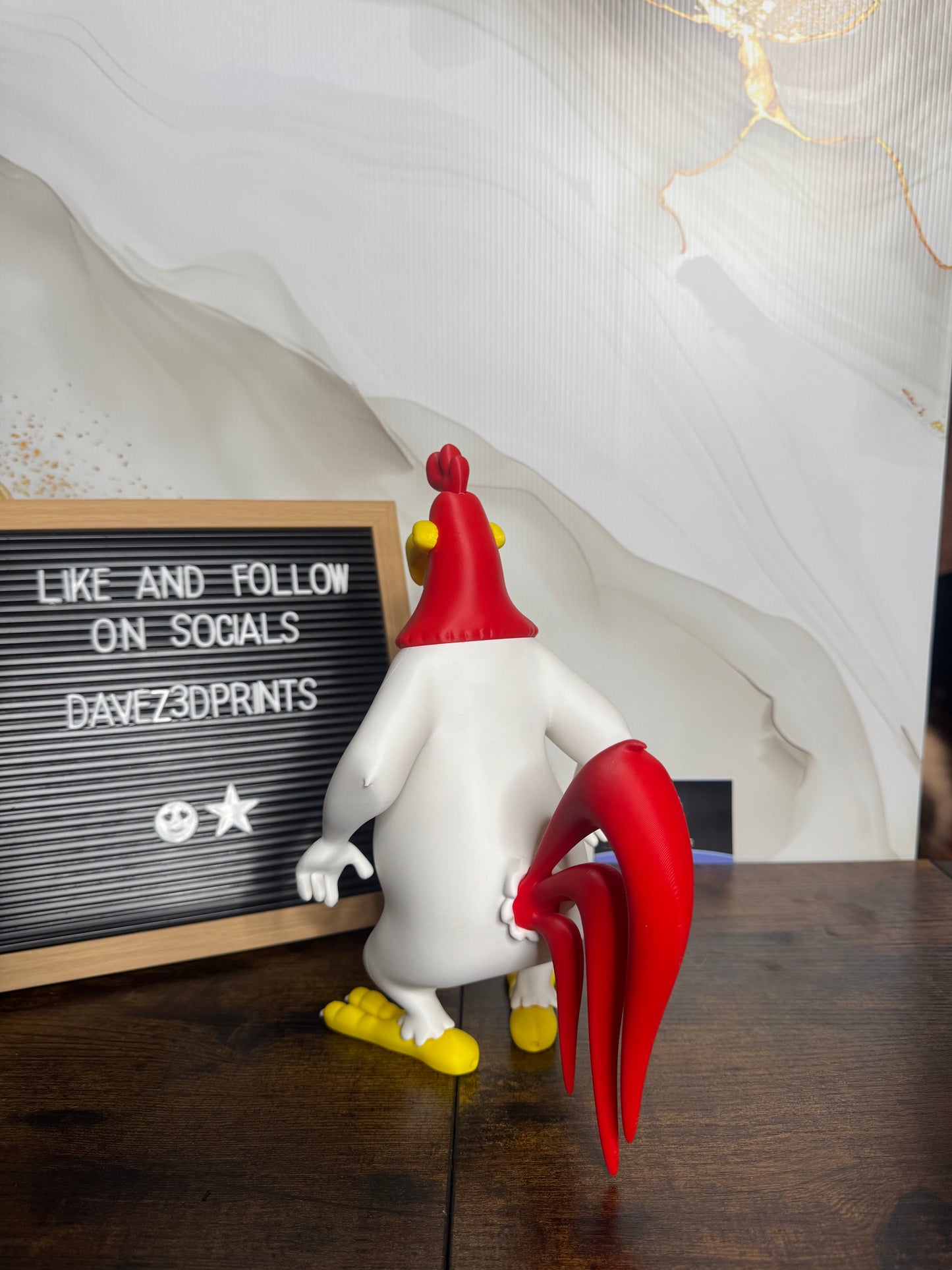 Southern Rooster Character 3D Printed Figurine