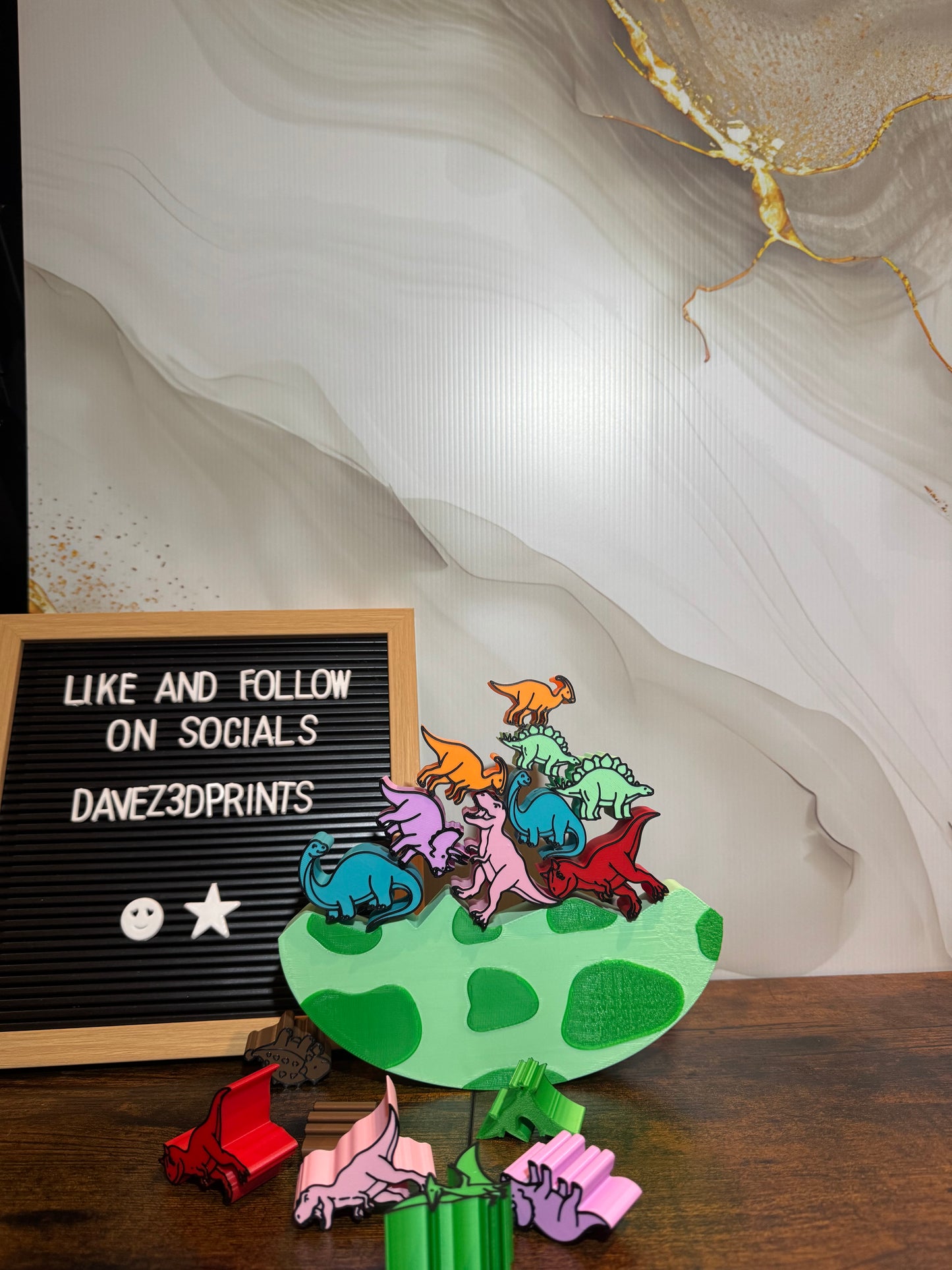 Dinosaur Balancing Game - 3D Printed