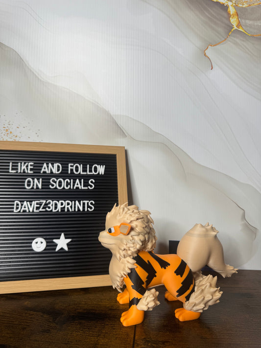 Arcanine 3D Printed Figurine