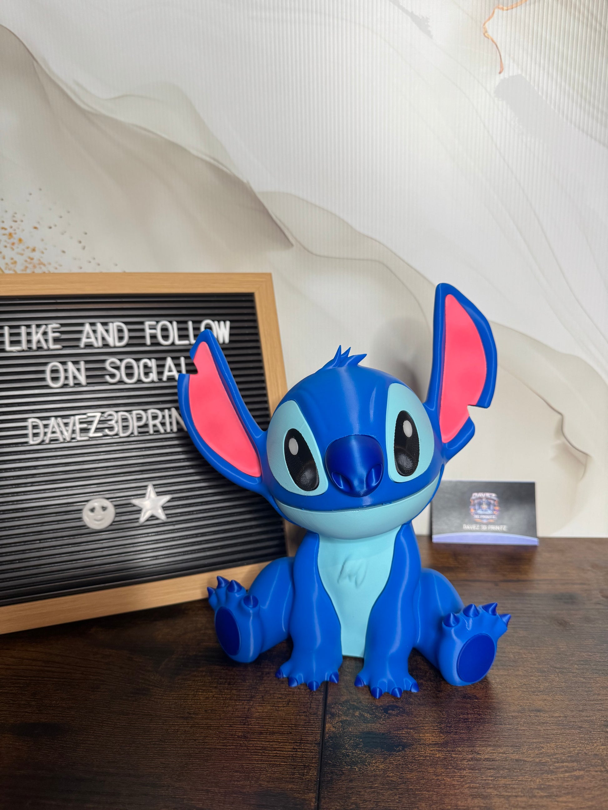 Cute Stitch 3D printed figurine perfect for Disney fans, décor & gifts