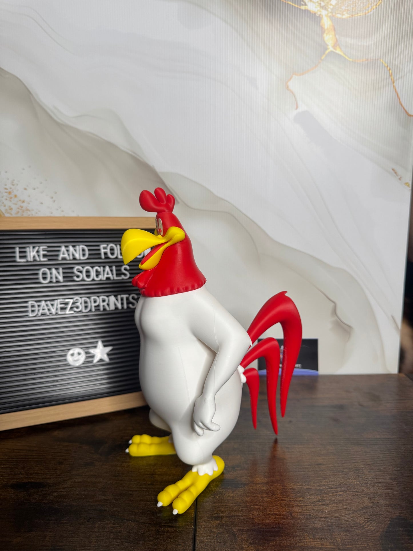 Southern Rooster Character 3D Printed Figurine