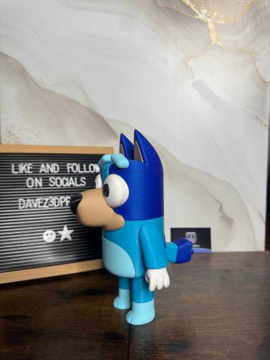 Blue Character Figurine – 3D Printed