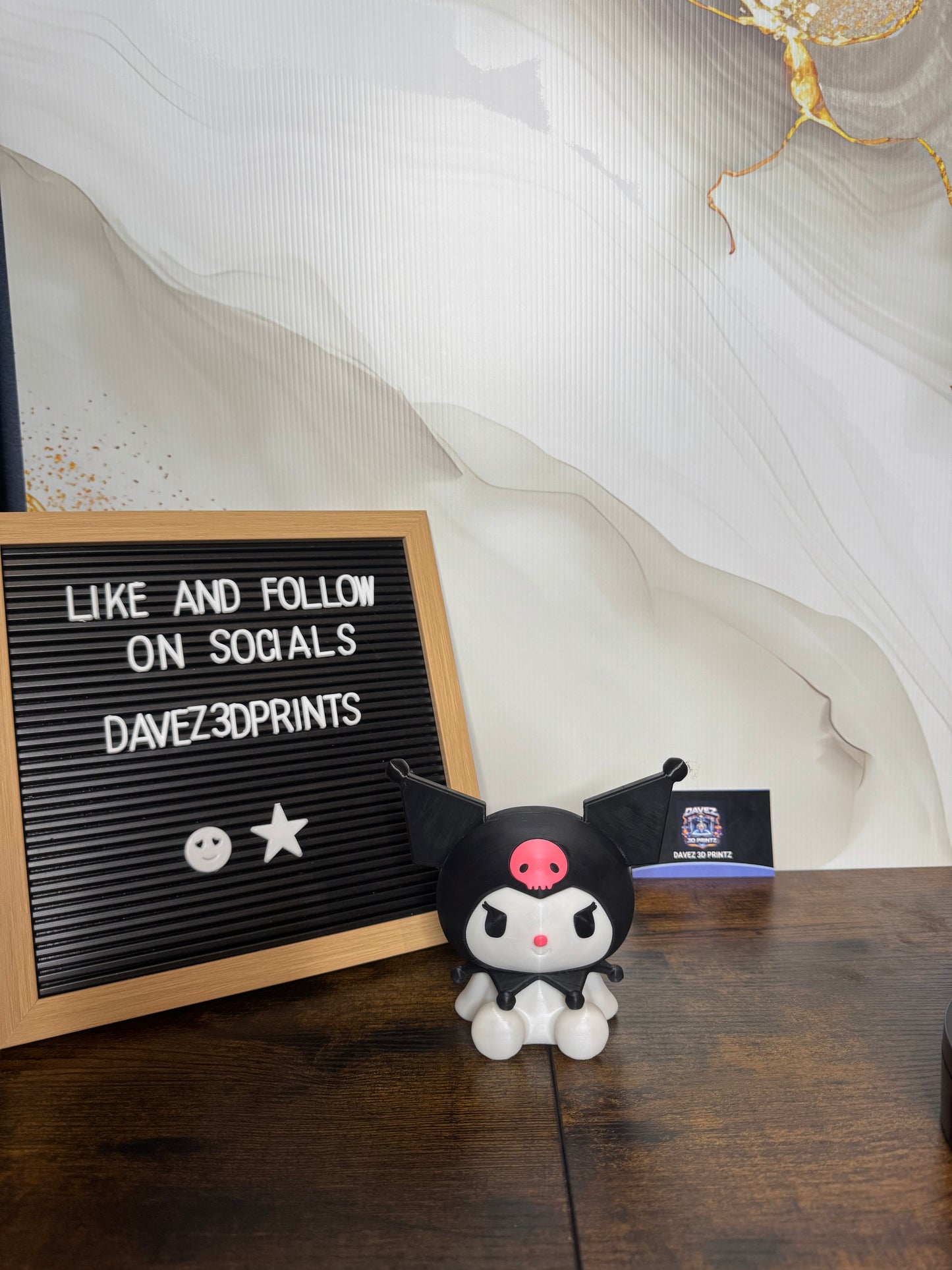 Cute Kuromi 3D printed figurine perfect for collectors, gifts & room décor