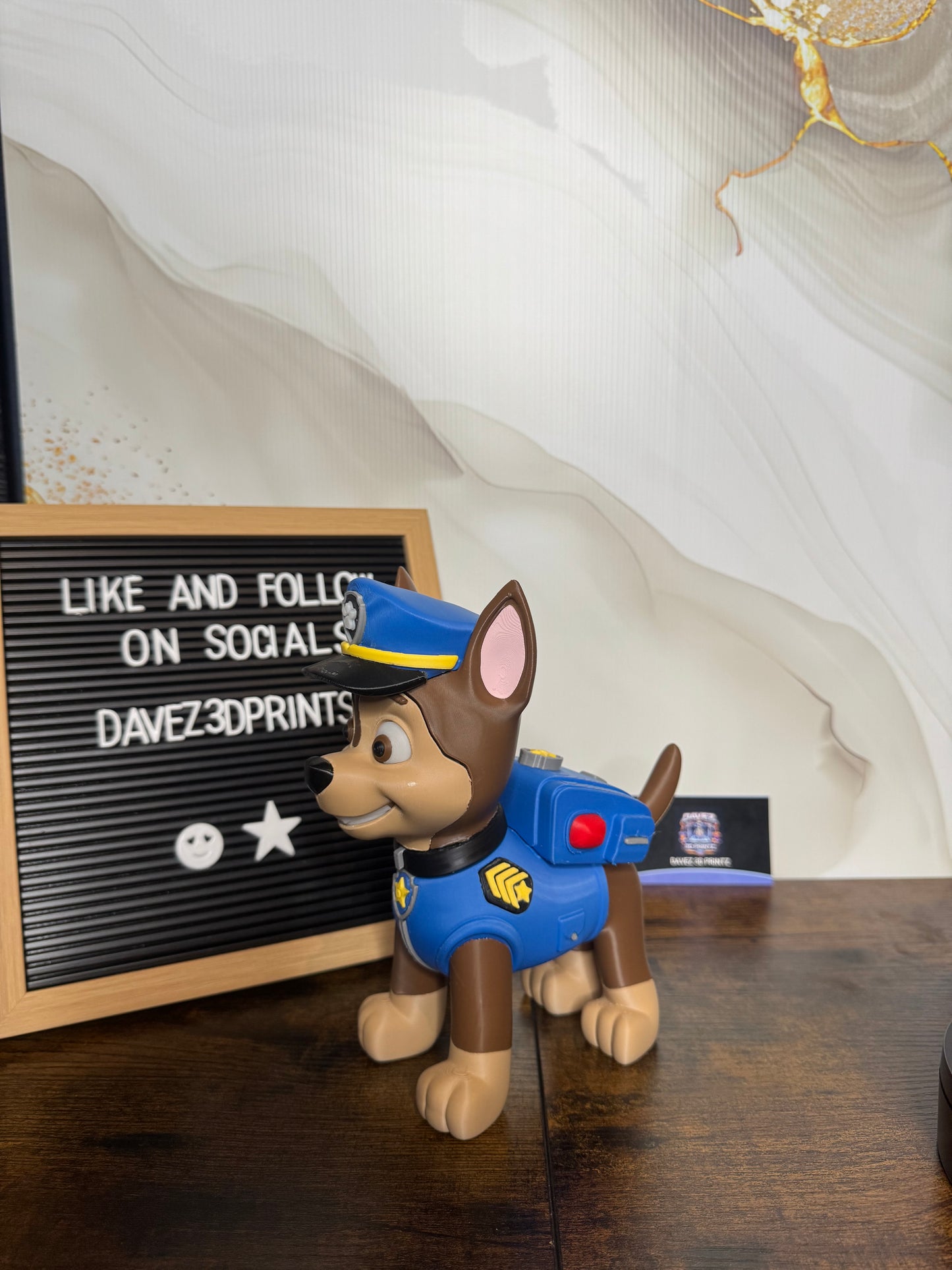 Chase Paw Patrol 3D Printed Figurine