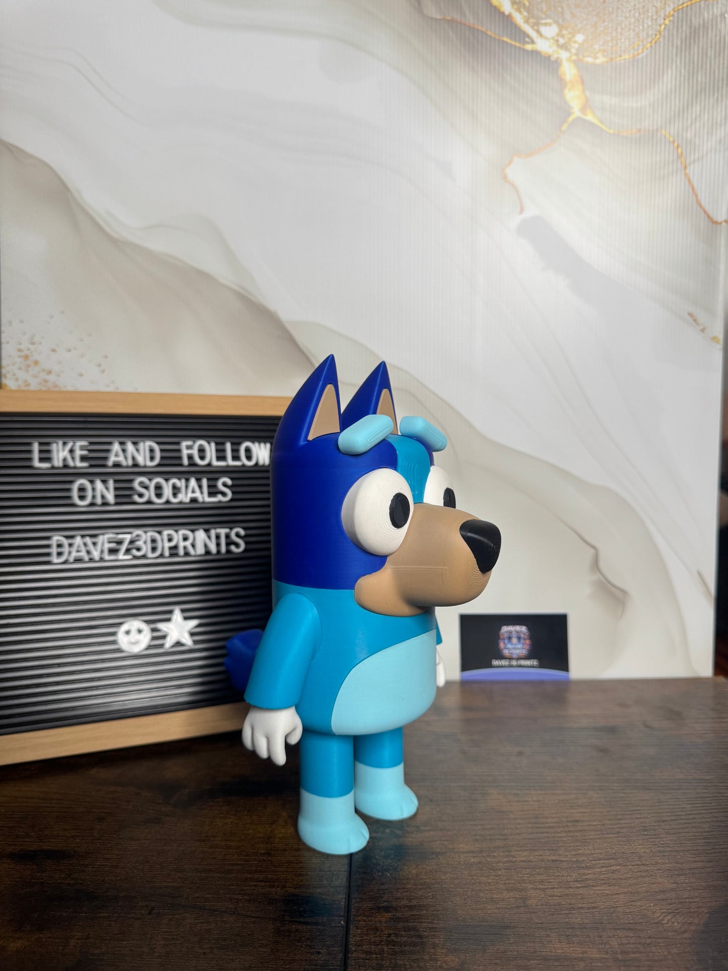 Blue Character Figurine – 3D Printed