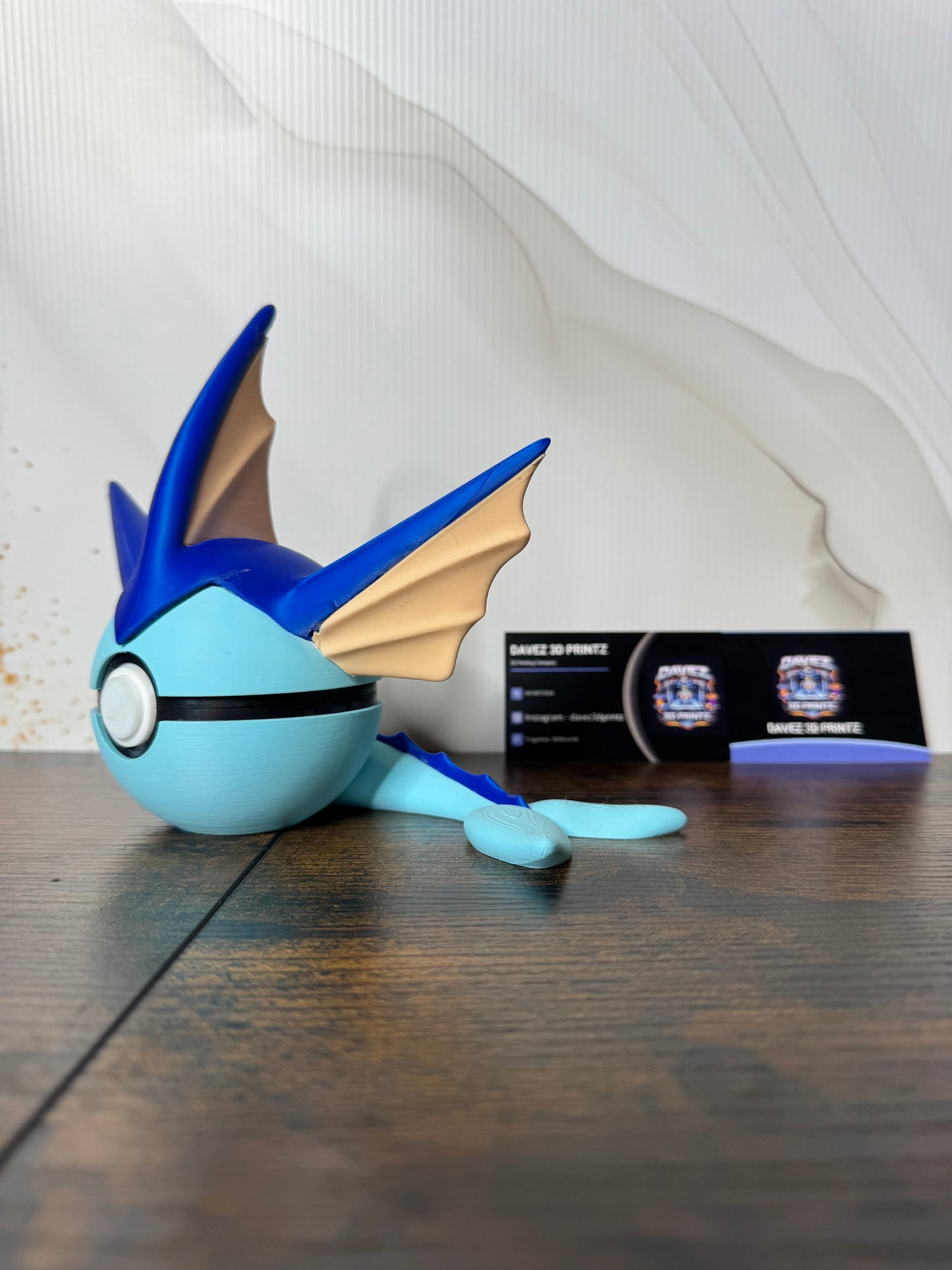 Vaporeon Poké Ball 3D Printed