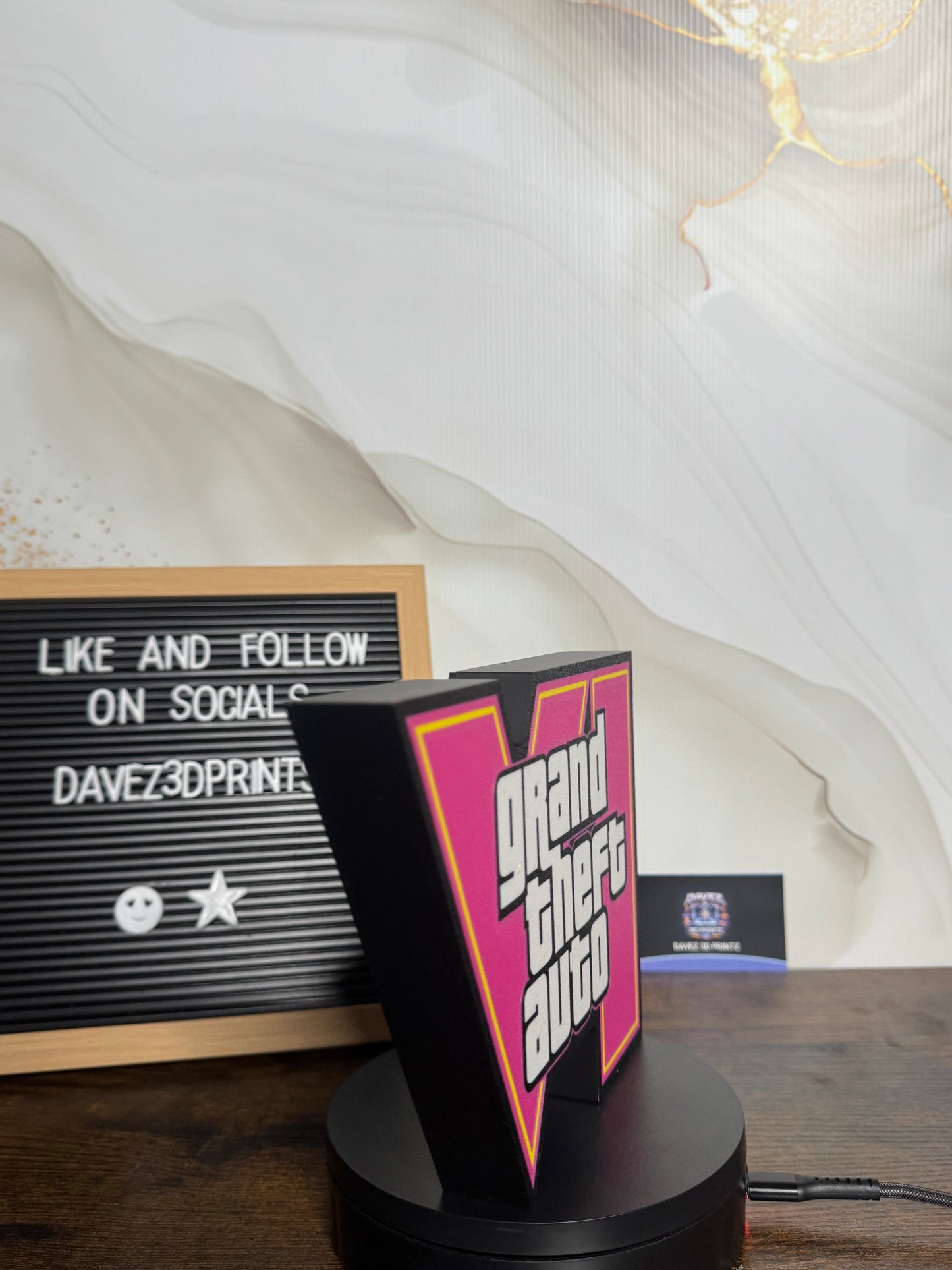 GTA Inspired Lightbox – Gaming Room Decor