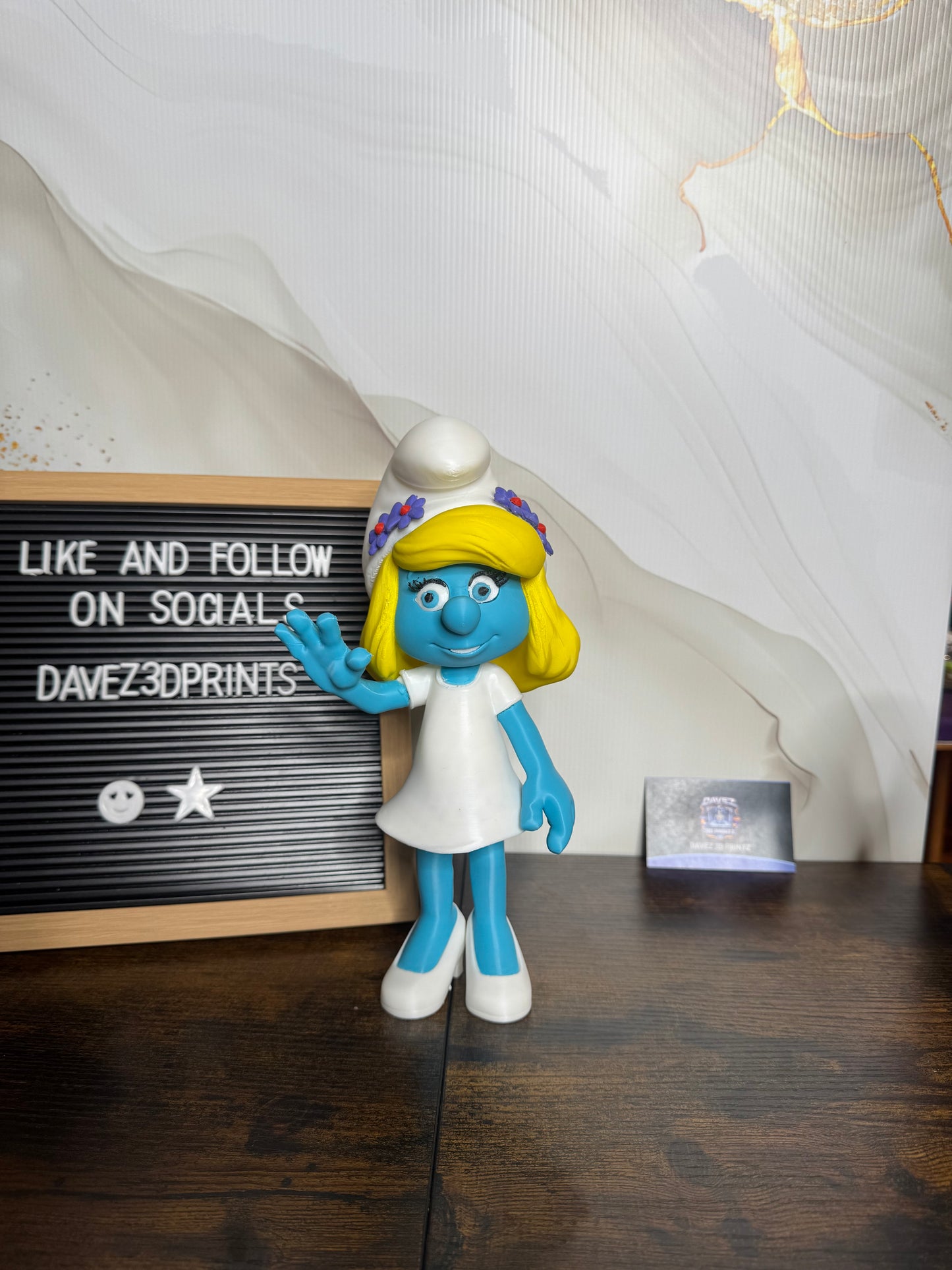 Smurfette 3D Printed Figurine