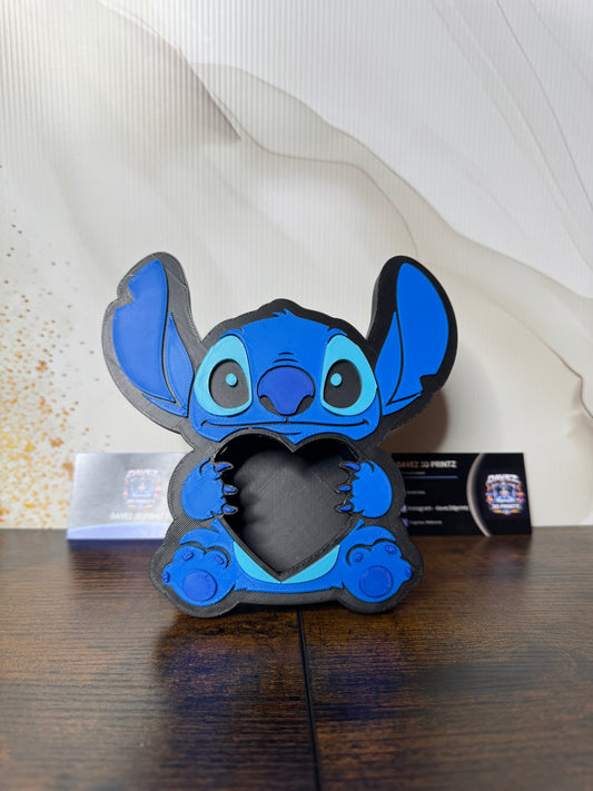 Stitch-Inspired Photo Holder with Flower Slot
