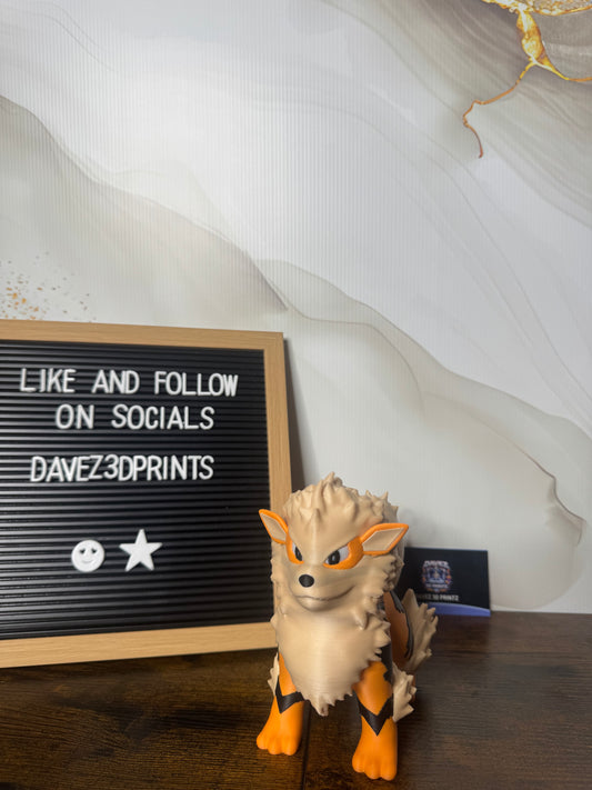 Arcanine 3D Printed Figurine