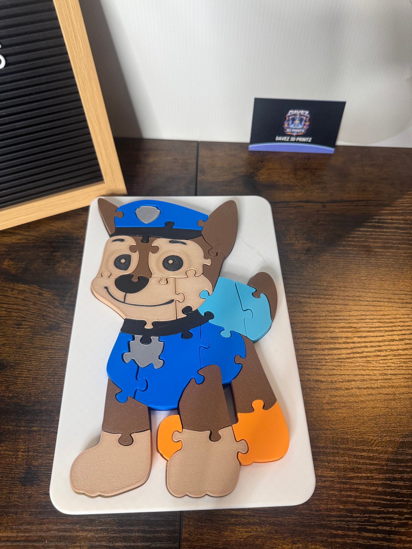 Chase Paw Patrol 3D Printed Puzzle