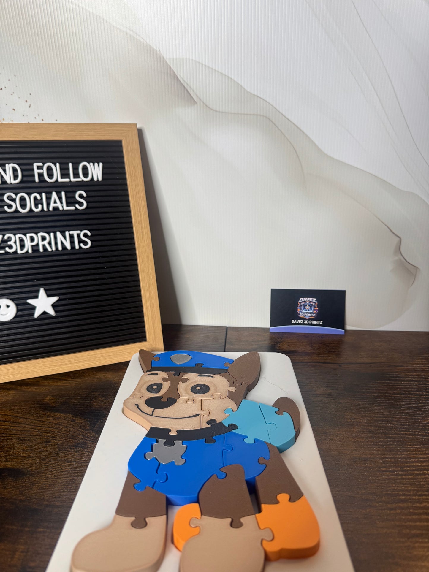 Chase Paw Patrol 3D Printed Puzzle