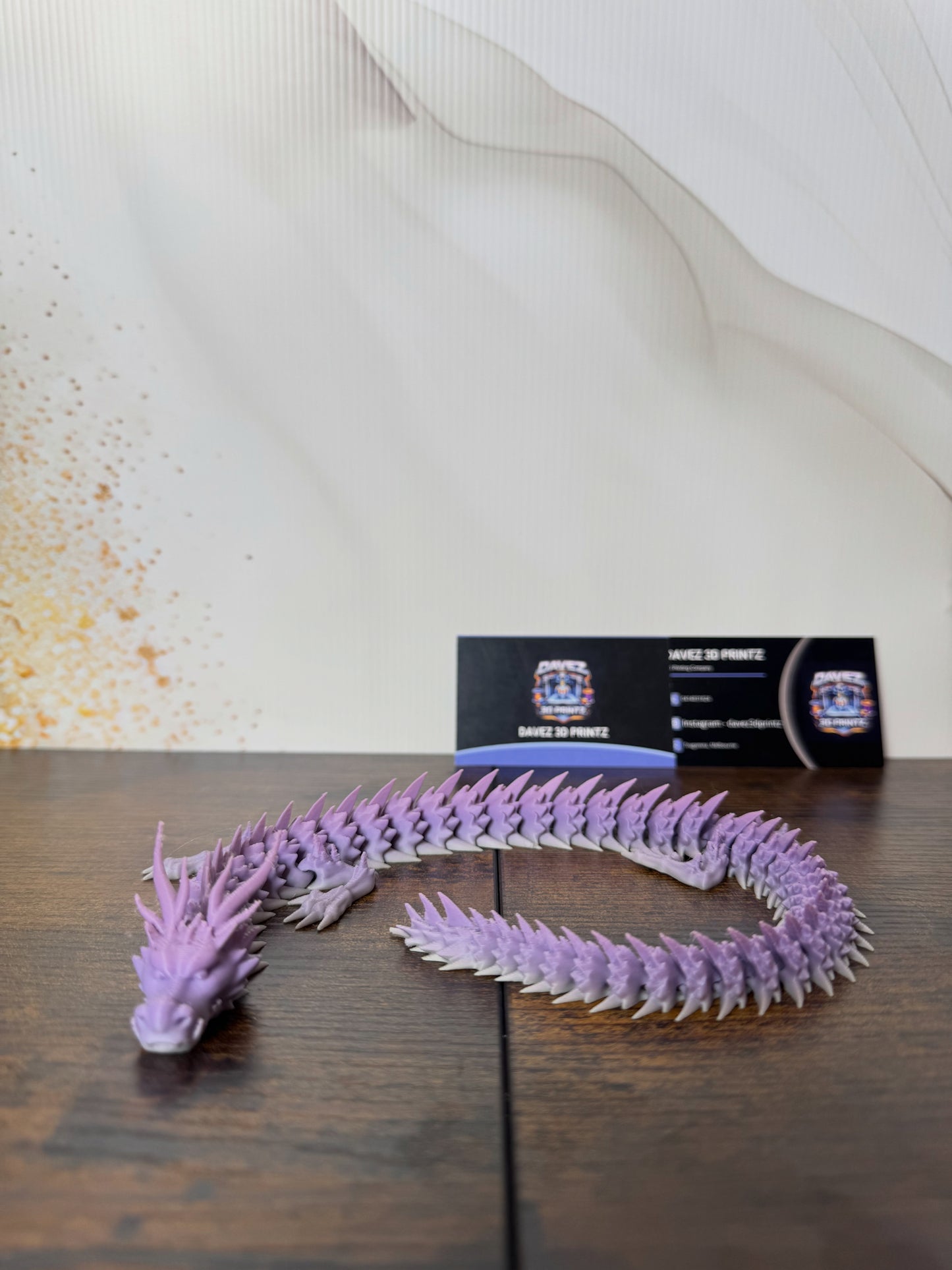 Pastel Flexi Dragon Articulated 3D Printed