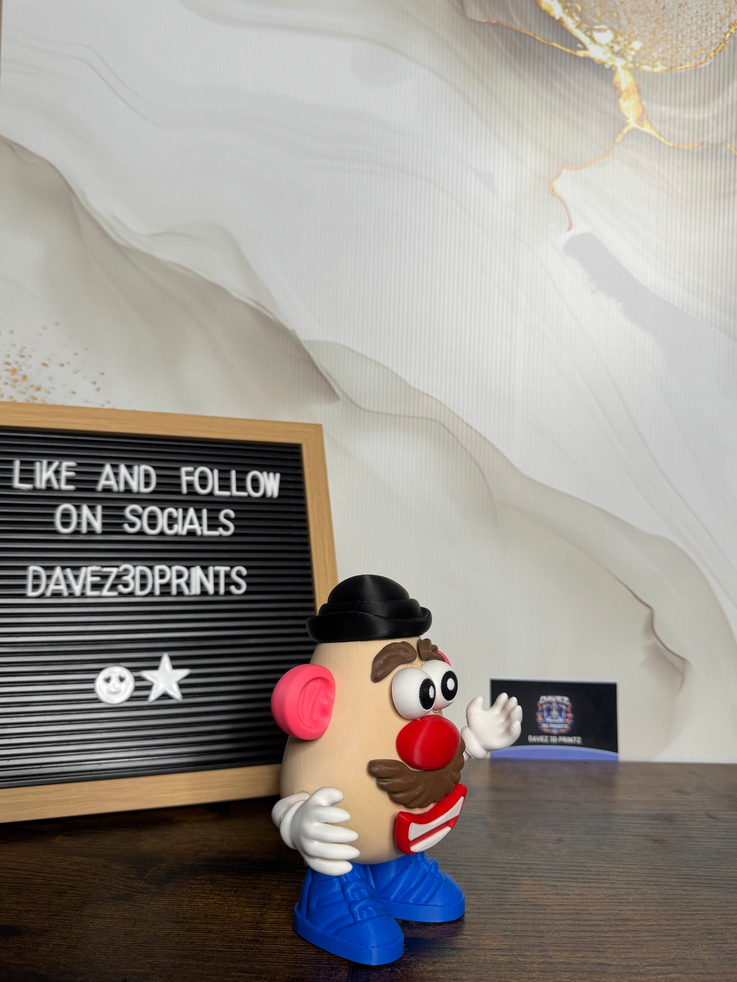 Funny Potato Character 3D Printed Figurine